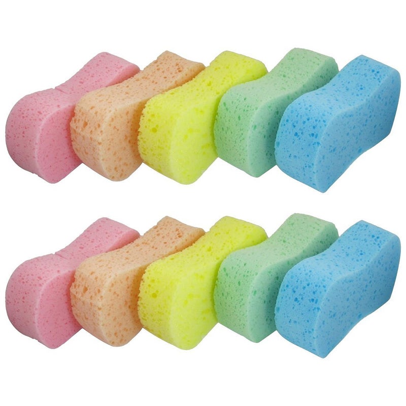 Lantee Large Sponges - Car Cleaning Supplies - Big 10 Pcs High Foam Cleaning Washing Sponge Pad for Car, Household Cleaning and Water Games - Image 1